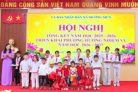 Mường Mùn tổng kết năm học 2025-2026, triển khai nhiệm vụ năm học 2026-2027
