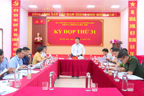 BAN THƯỜNG VỤ ĐẢNG ỦY XÃ MƯỜNG MÙN TỔ CHỨC KỲ HỌP LẦN THỨ 31