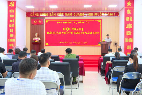 Mường Mùn tổ chức Hội nghị Báo cáo viên tháng 9 năm 2026